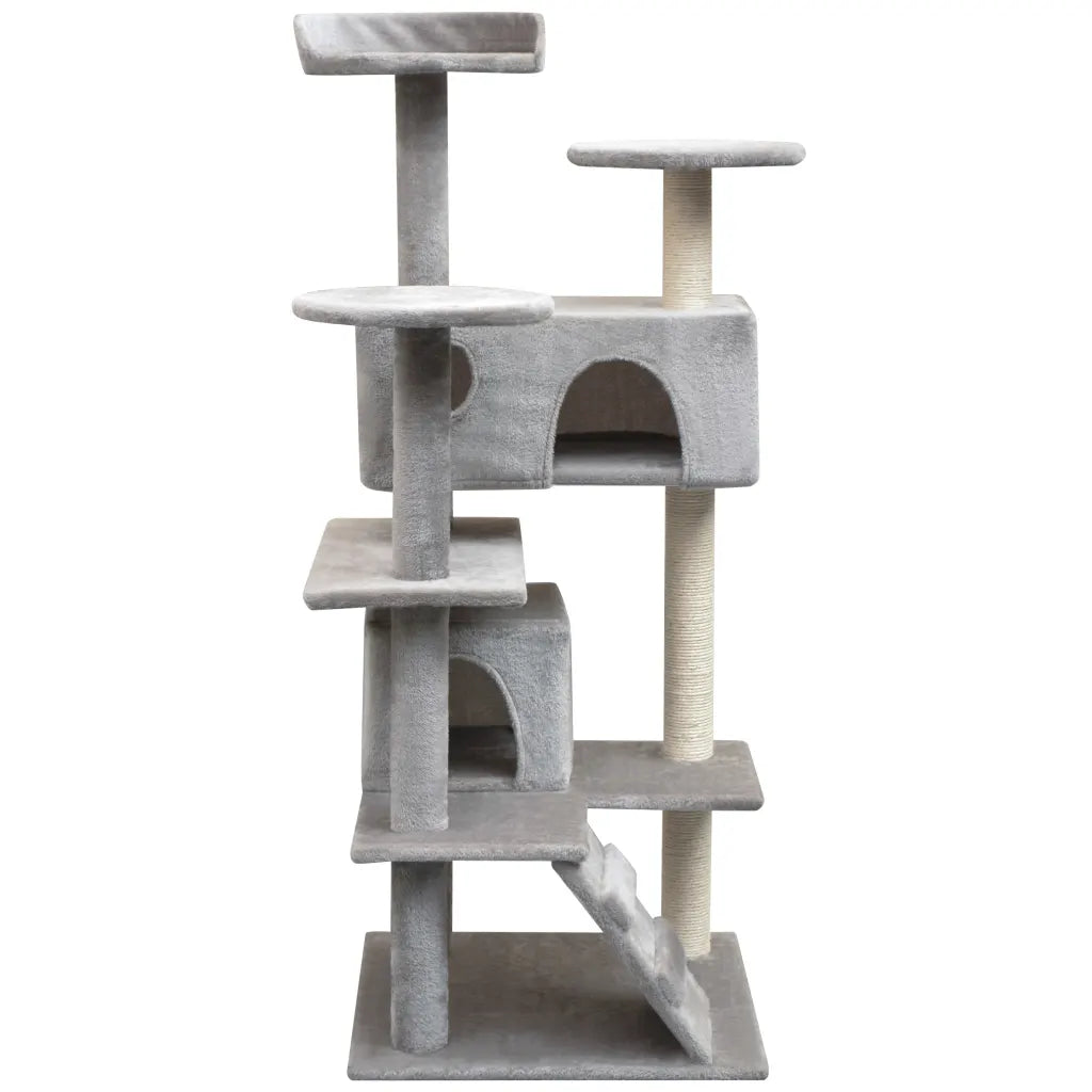 Albero per gatti tiragraffi sisal 125 cm con casette