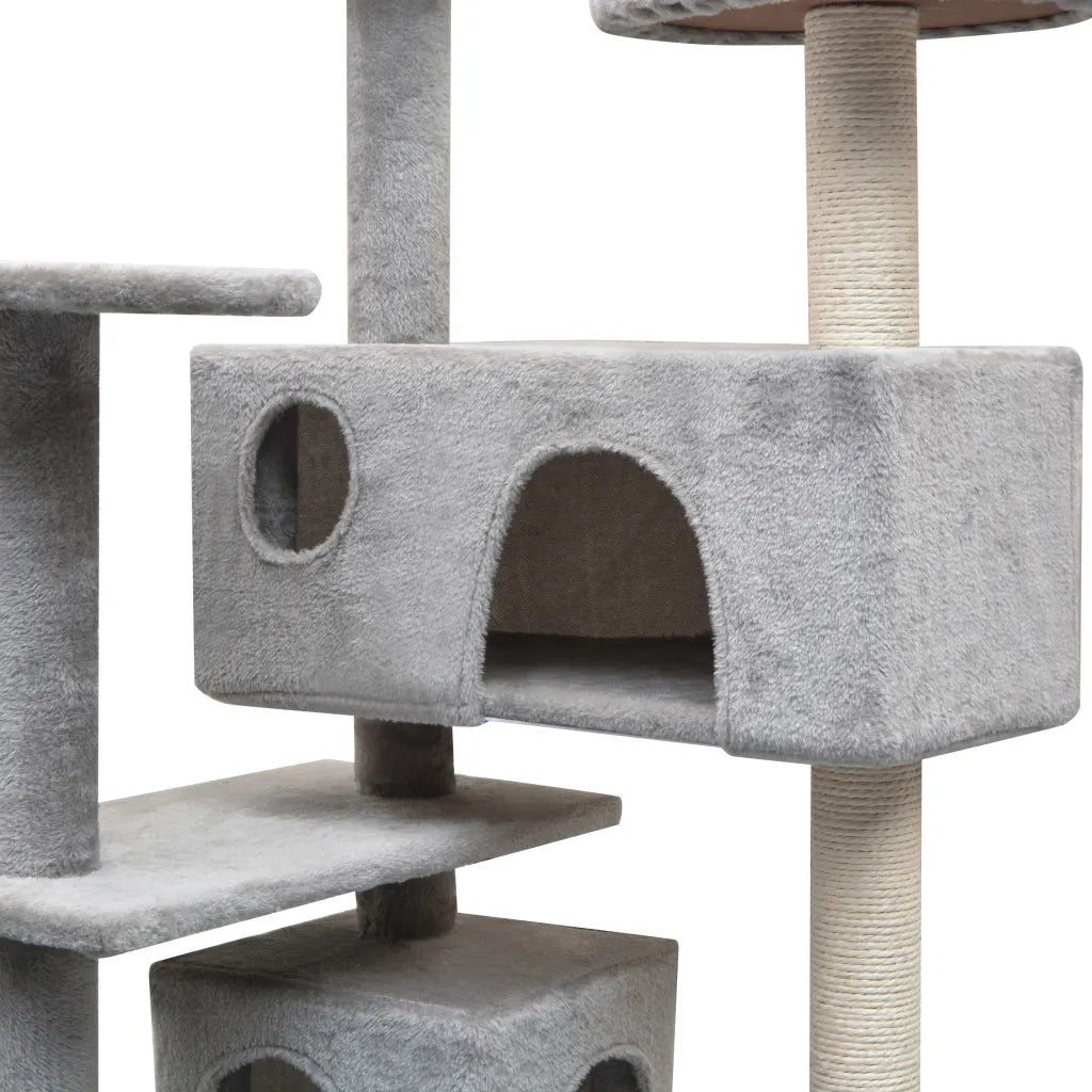 Albero per gatti tiragraffi sisal 125 cm con casette