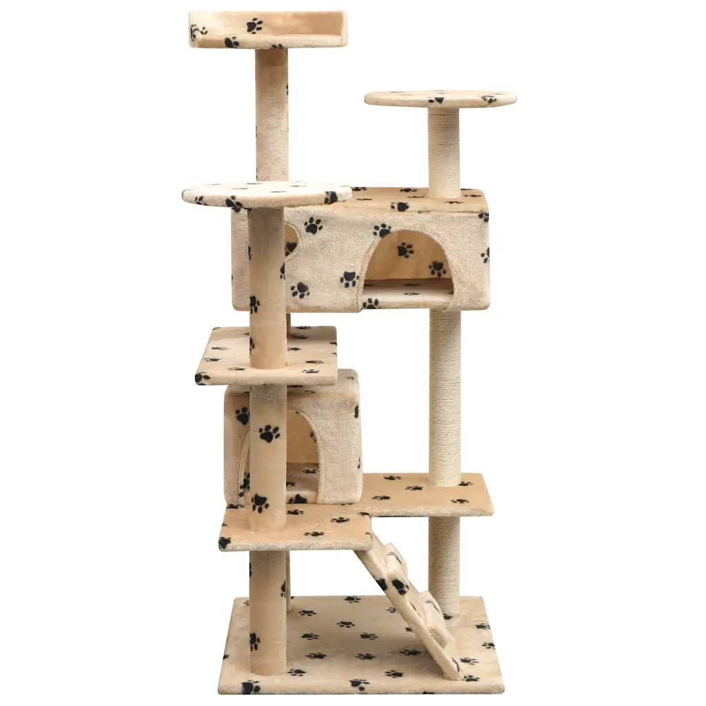 Albero per gatti tiragraffi sisal 125 cm con casette