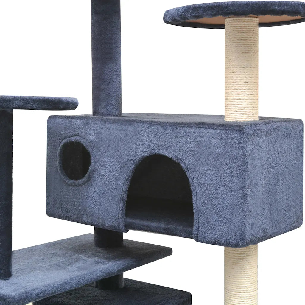 Albero per gatti tiragraffi sisal 125 cm con casette