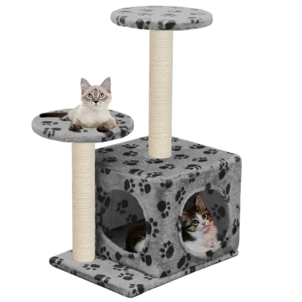Albero per gatti con pali tiragraffi in sisal 60 cm