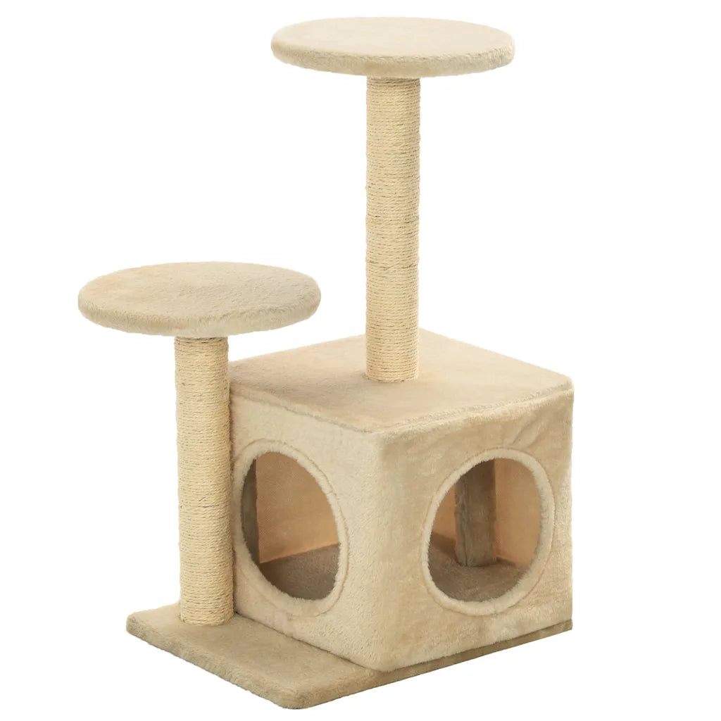 Albero per gatti con pali tiragraffi in sisal 60 cm