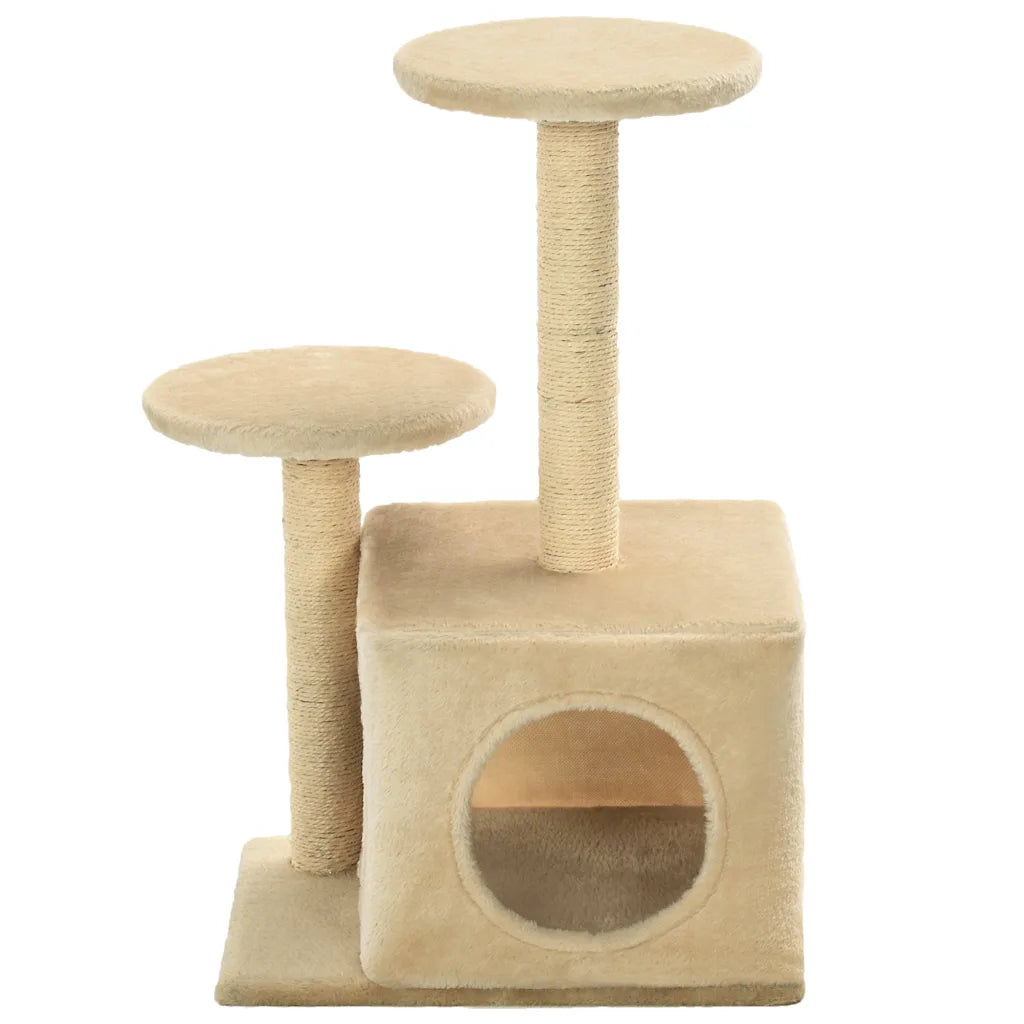 Albero per gatti con pali tiragraffi in sisal 60 cm