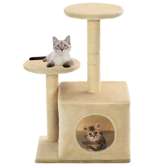 Albero per gatti con pali tiragraffi in sisal 60 cm