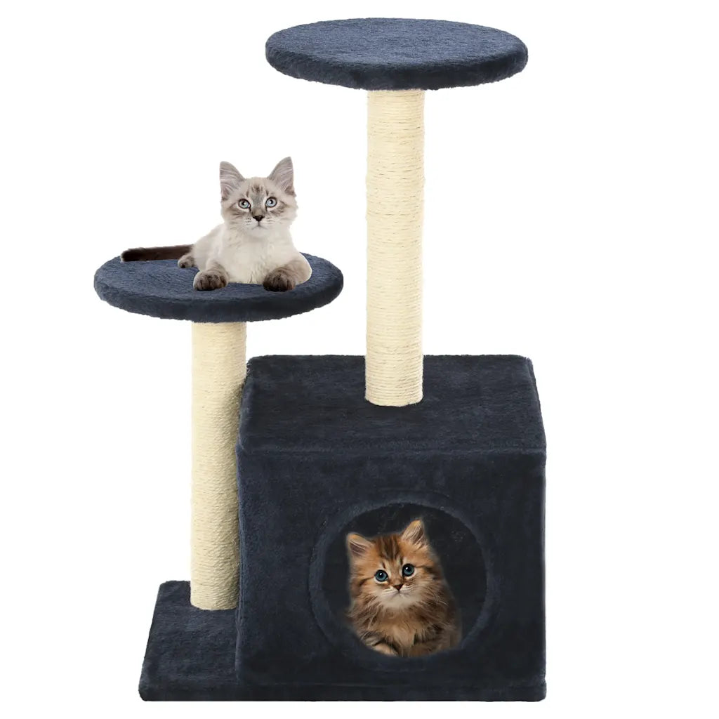 Albero per gatti con pali tiragraffi in sisal 60 cm
