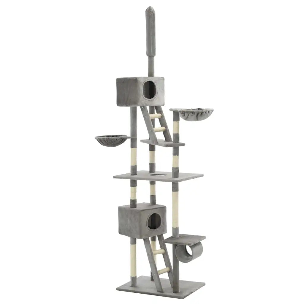 Albero per gatti e tiragraffi in sisal 230-260 cm con zampe stampate