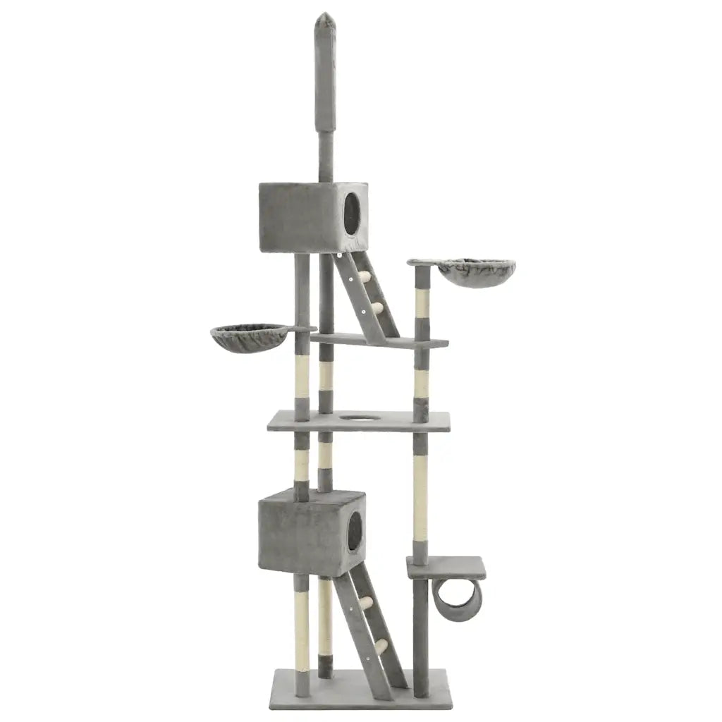 Albero per gatti e tiragraffi in sisal 230-260 cm con zampe stampate