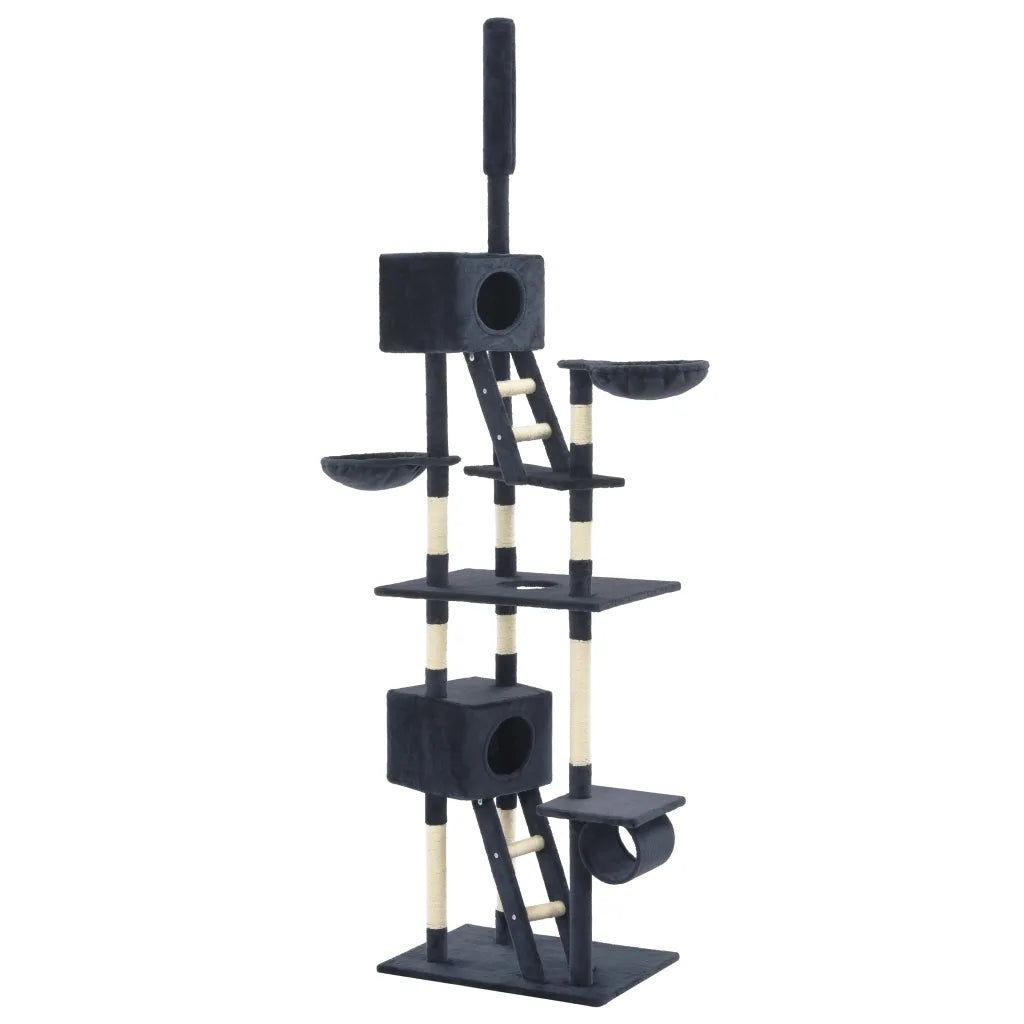 Albero per gatti e tiragraffi in sisal 230-260 cm con zampe stampate