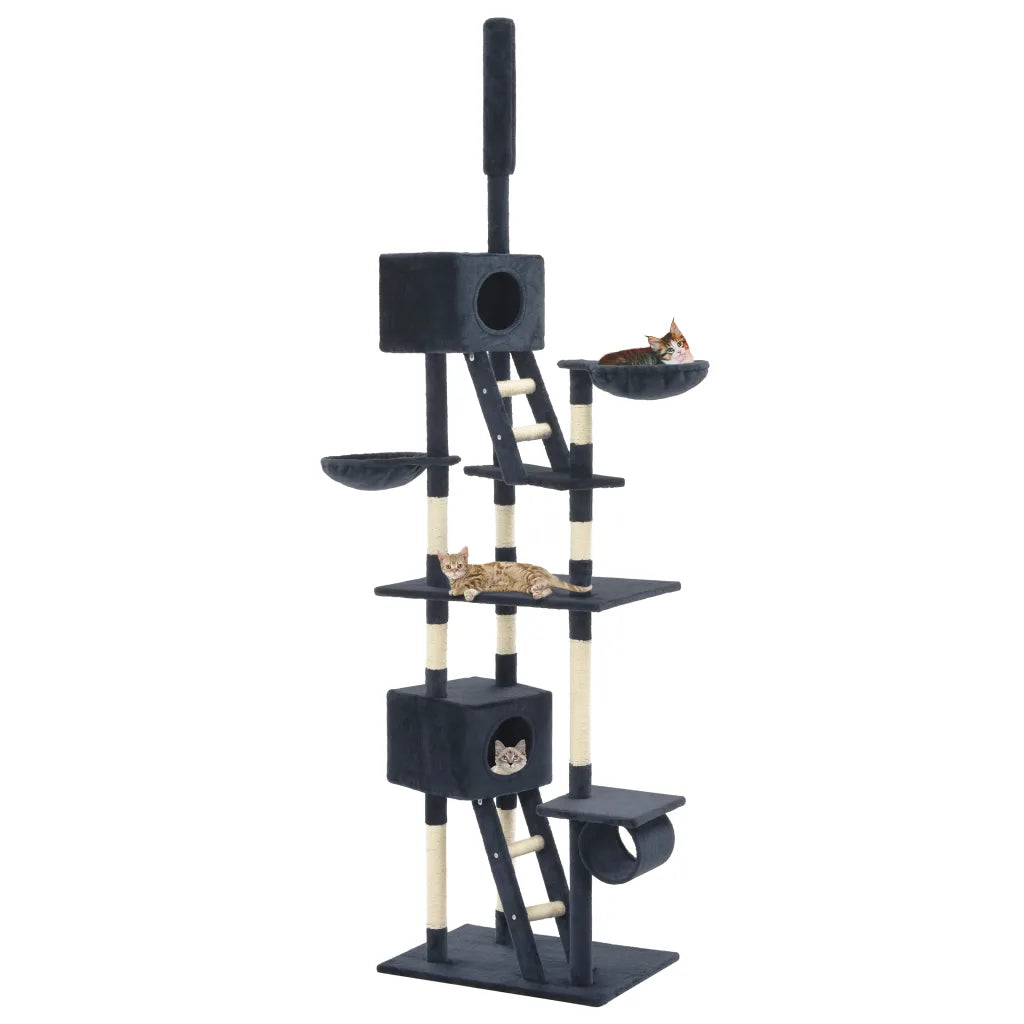 Albero per gatti e tiragraffi in sisal 230-260 cm con zampe stampate