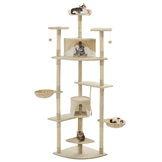 Albero per gatti e tiragraffi in sisal 203 cm