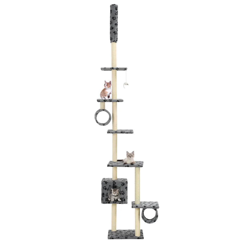 Albero per gatti con pali tiragraffi in sisal 260 cm
