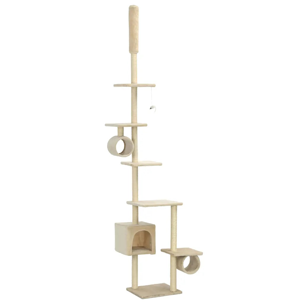 Albero per gatti con pali tiragraffi in sisal 260 cm