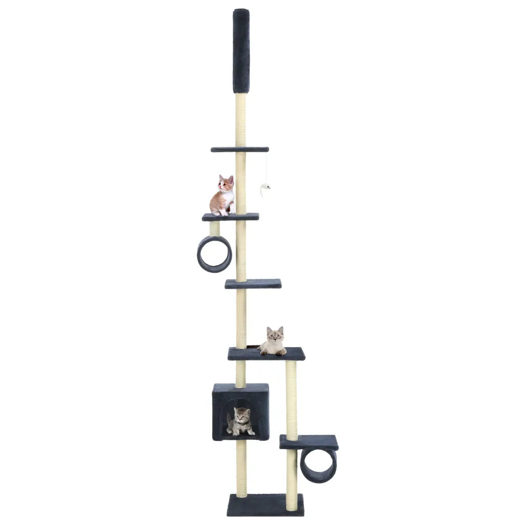 Albero per gatti con pali tiragraffi in sisal 260 cm