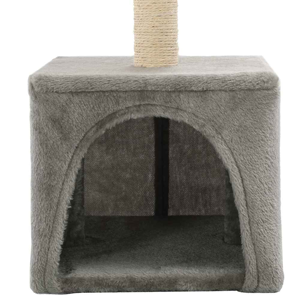 Albero per Gatti con Tiragraffi in Sisal 55 cm Grigio