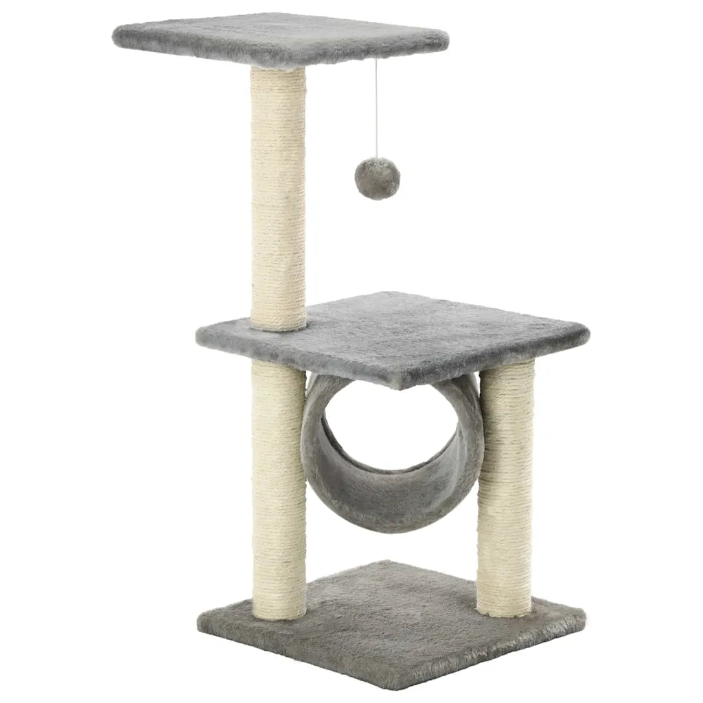 Albero per gatti tiragraffi sisal 65 cm con zampe stampate