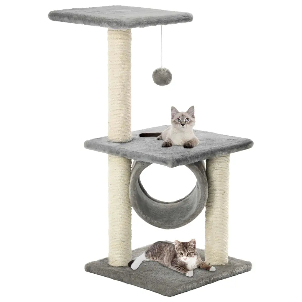 Albero per gatti tiragraffi sisal 65 cm con zampe stampate