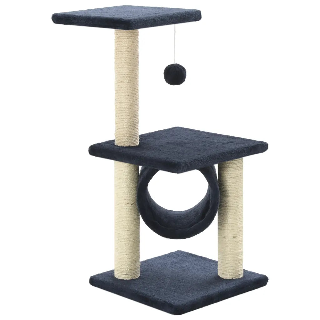 Albero per gatti tiragraffi sisal 65 cm con zampe stampate