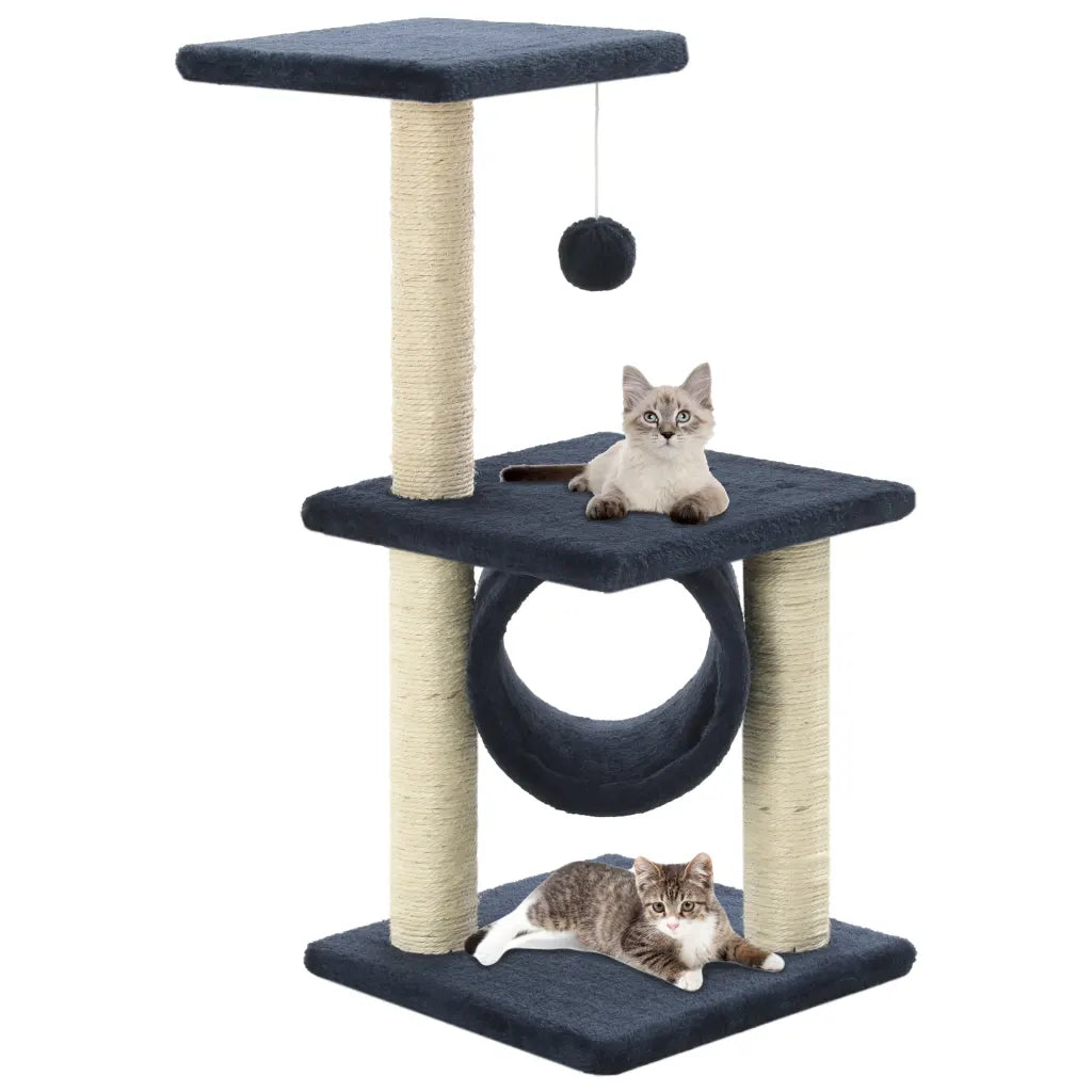 Albero per gatti tiragraffi sisal 65 cm con zampe stampate