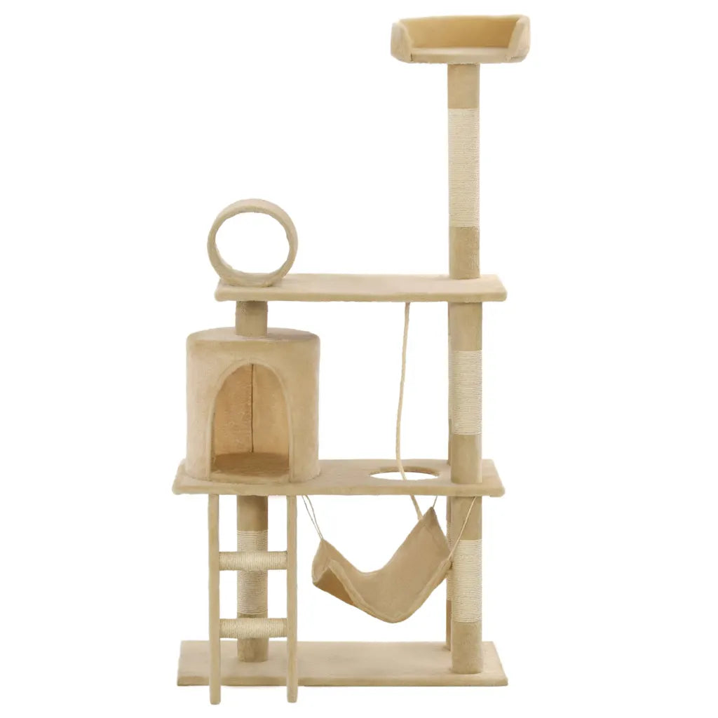 Albero per gatti con tiragraffi sisal 140 cm