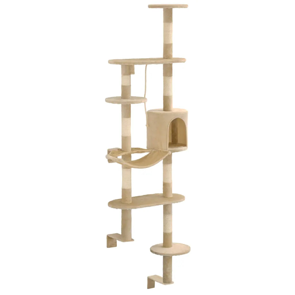 Albero per gatti da parete con tiragraffi in sisal 194 cm