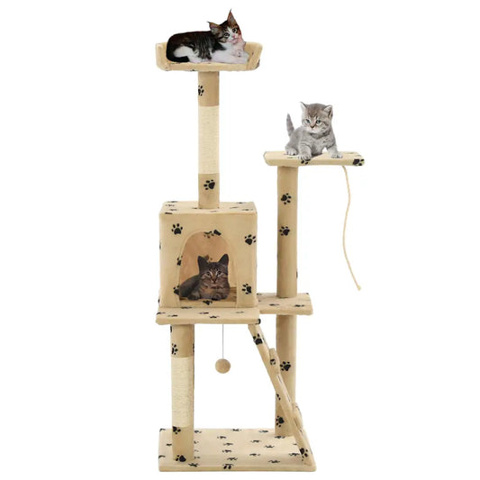 Albero per gatti con tiragraffi in sisal 120 cm