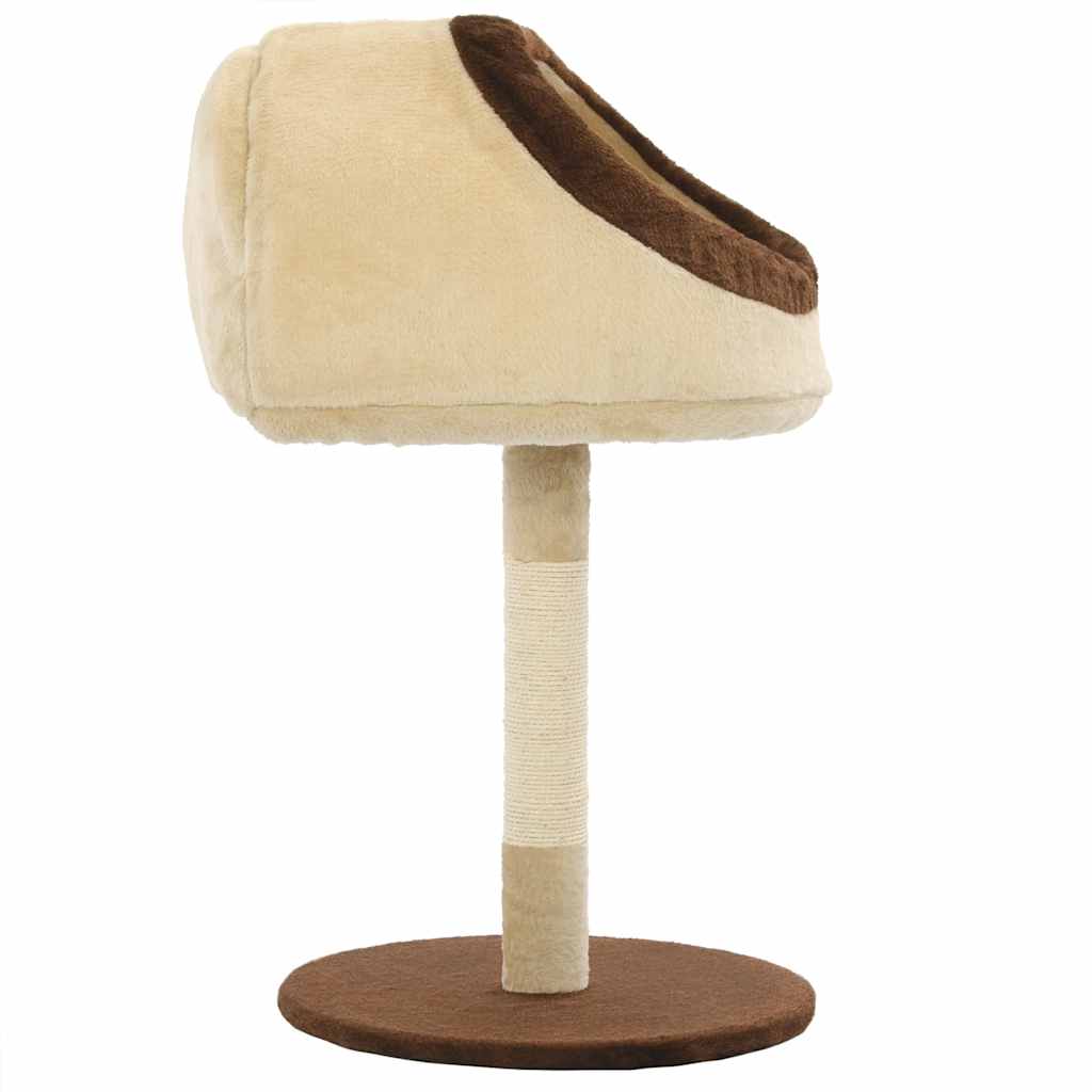 Albero per Gatti con Tiragraffi in Sisal 72 cm Beige e Marrone