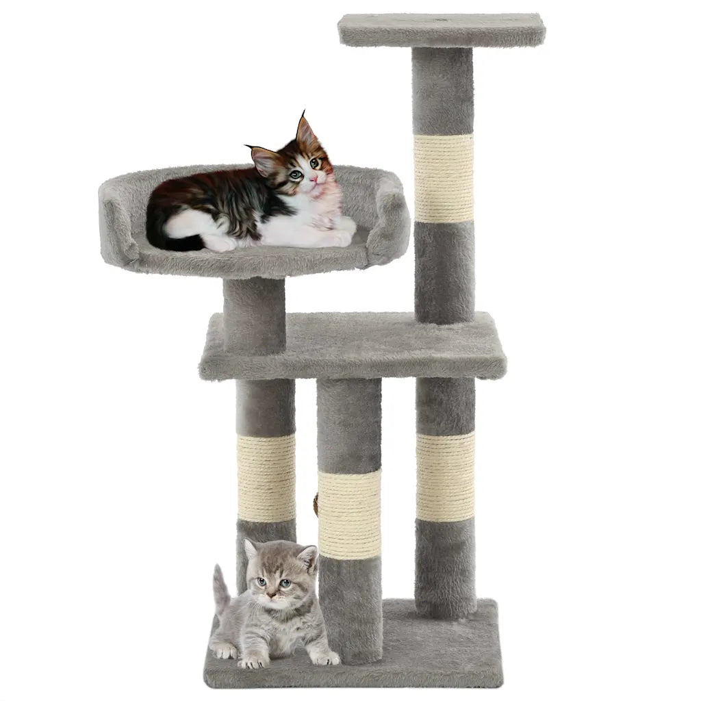 Albero per gatti con tiragraffi in sisal 30x30x65 cm