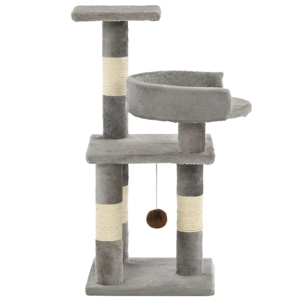 Albero per gatti con tiragraffi in sisal 30x30x65 cm
