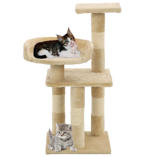 Albero per gatti con tiragraffi in sisal 30x30x65 cm