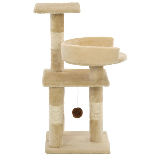 Albero per gatti con tiragraffi in sisal 30x30x65 cm