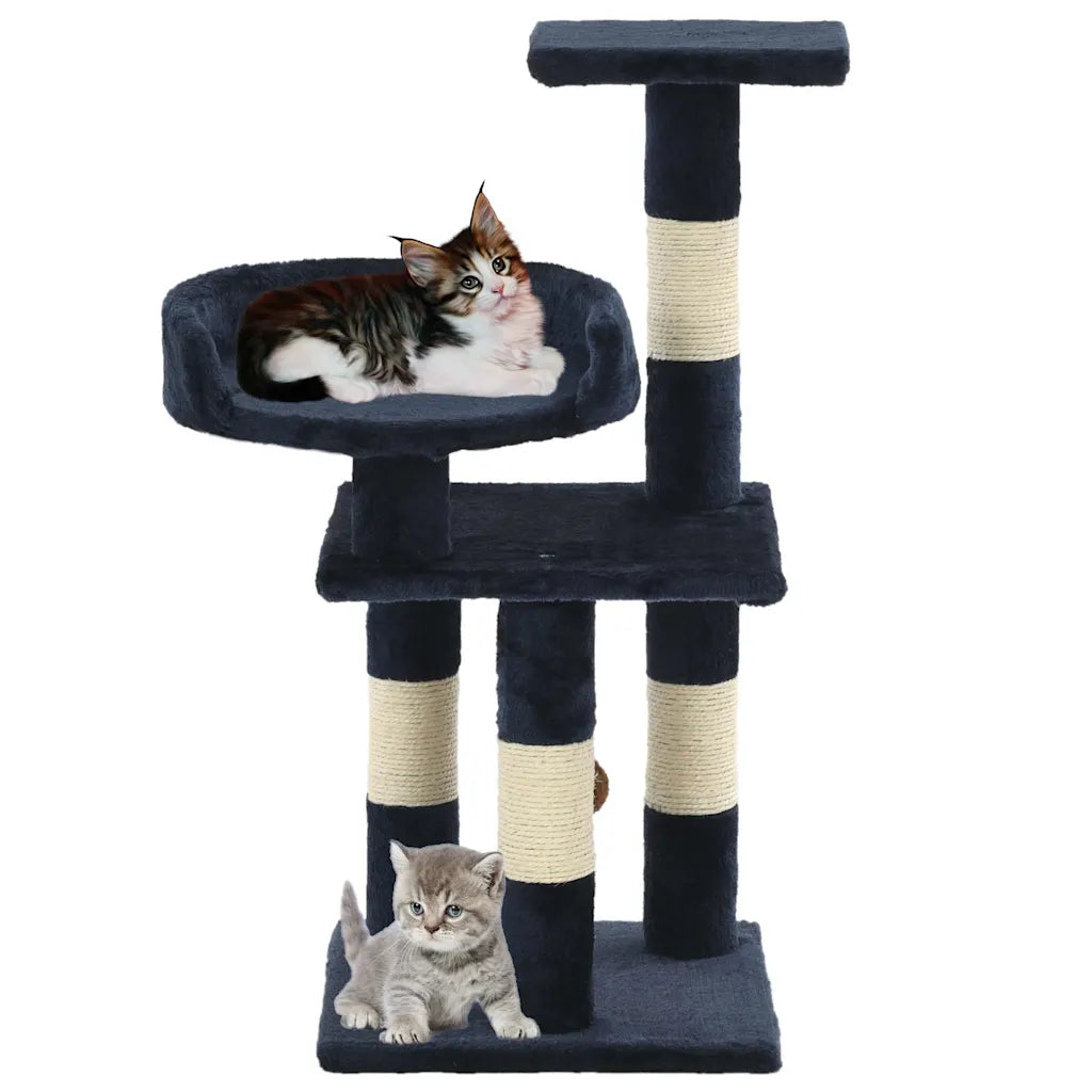 Albero per gatti con tiragraffi in sisal 30x30x65 cm