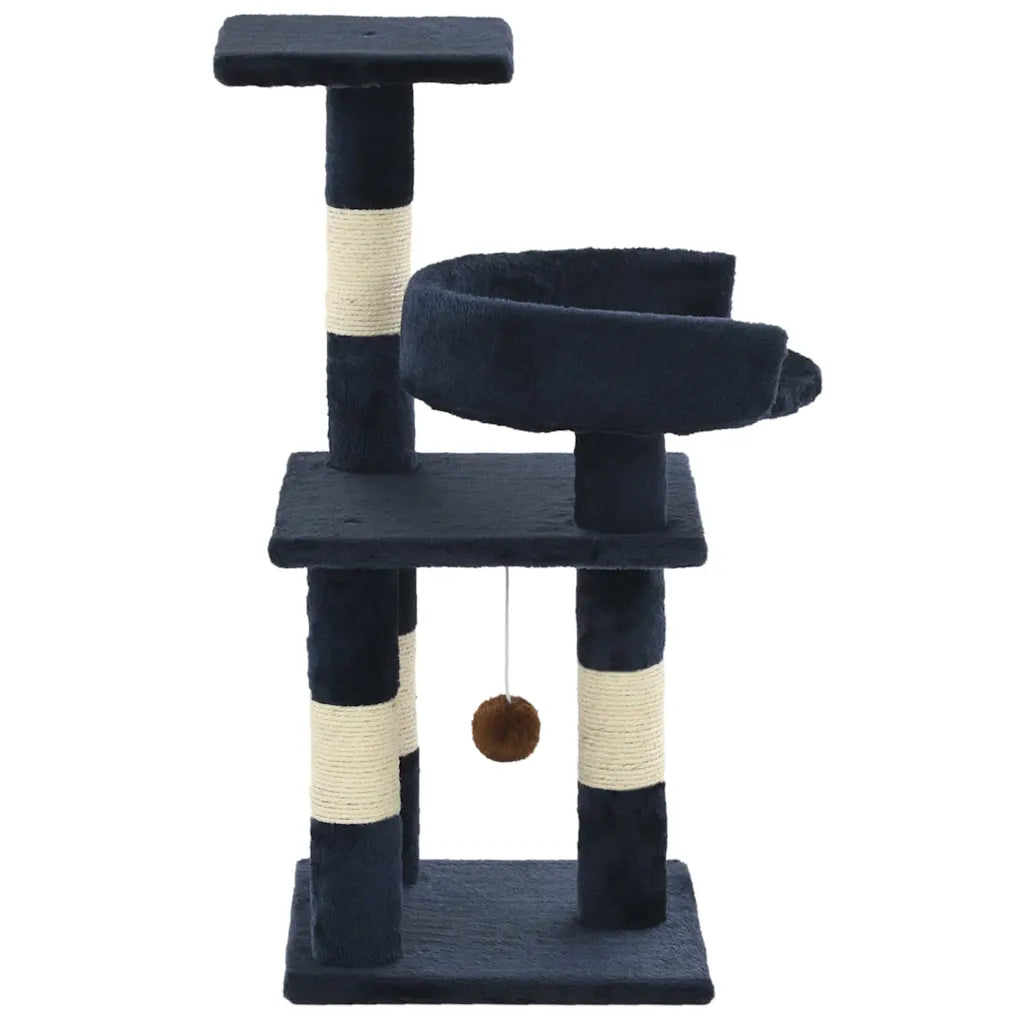Albero per gatti con tiragraffi in sisal 30x30x65 cm