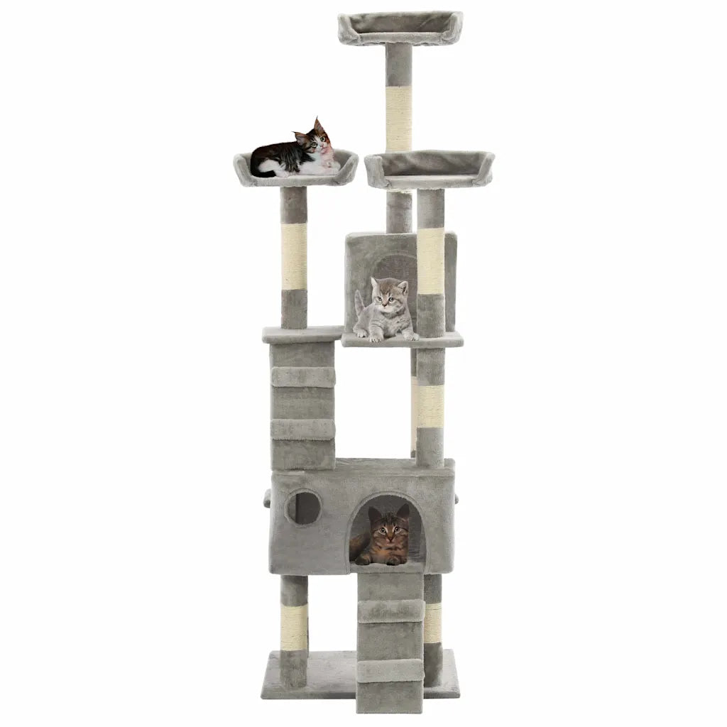 Albero per gatti tiragraffi sisal 170 cm con zampe stampate