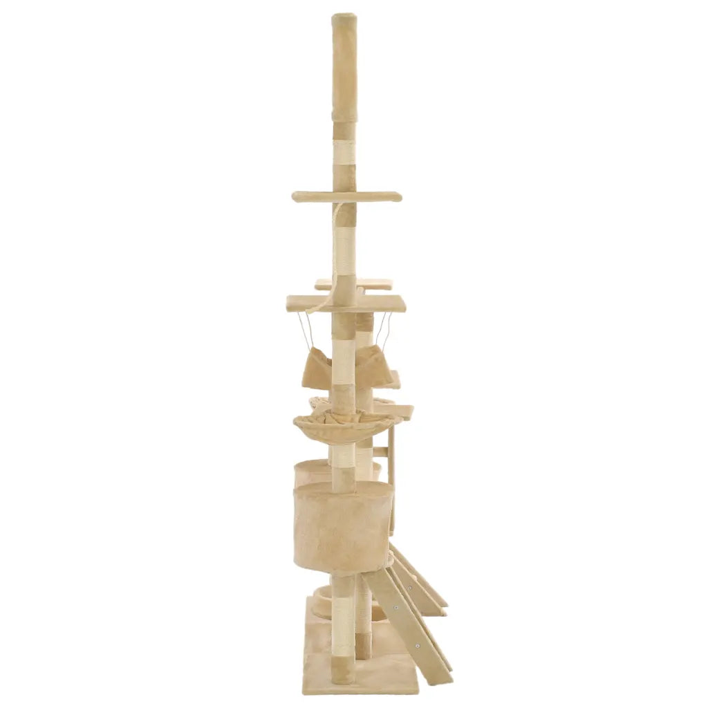 Albero per gatti con tiragraffi in sisal 147x35x230-250 cm