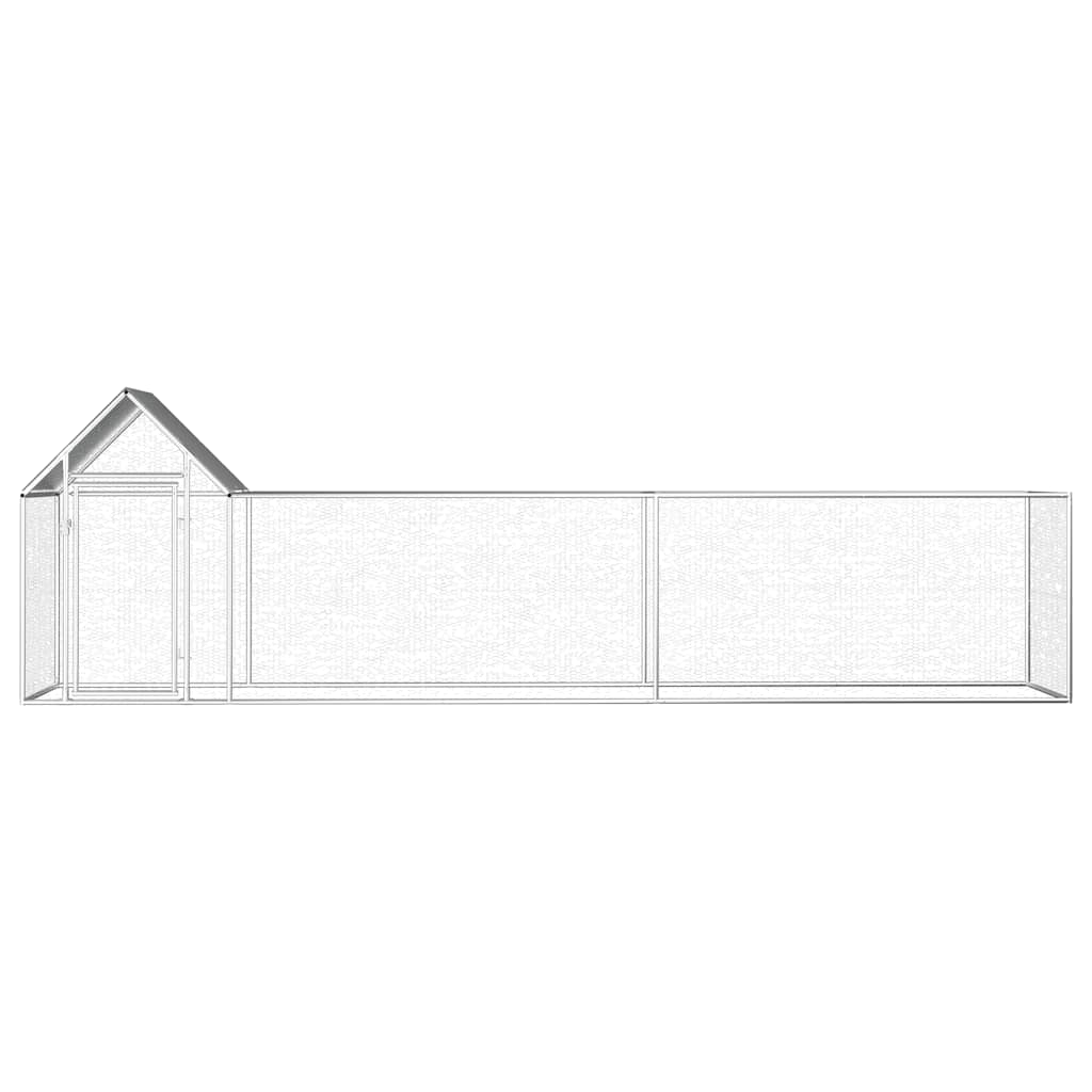 Pollaio 5x1x1,5 m in Acciaio Zincato