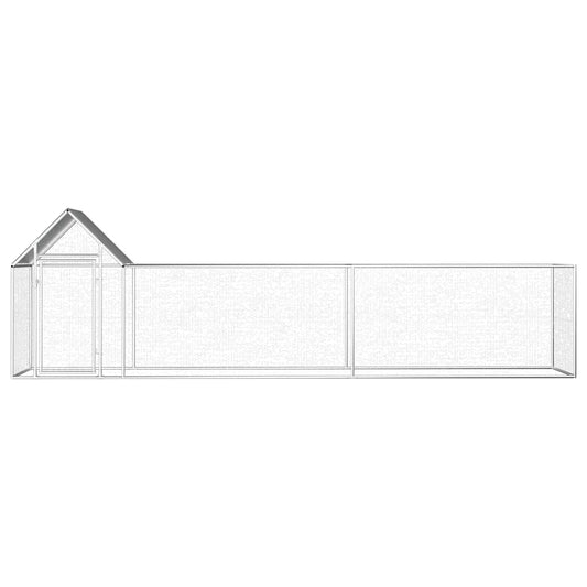 Pollaio 5x1x1,5 m in Acciaio Zincato