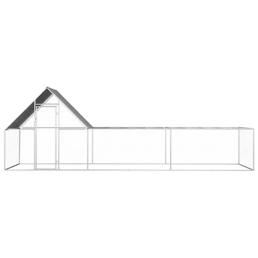 Pollaio 6x2x2 m in acciaio zincato