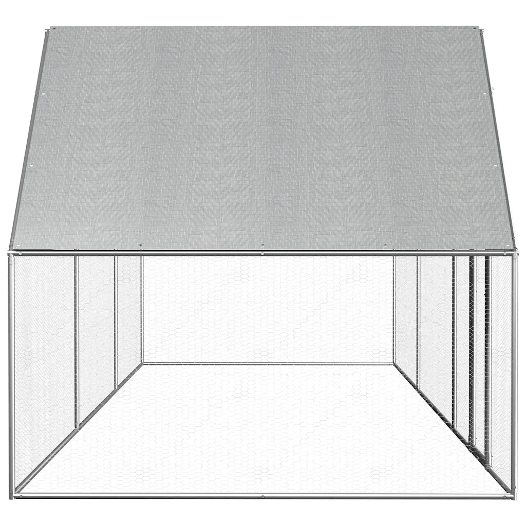 Pollaio 6x2x2 m in acciaio zincato