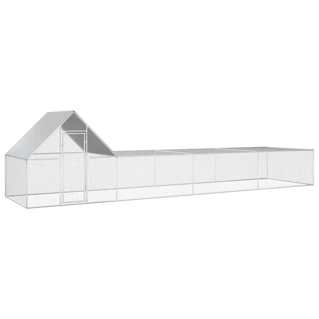 Pollaio 8x2x2 m in acciaio zincato