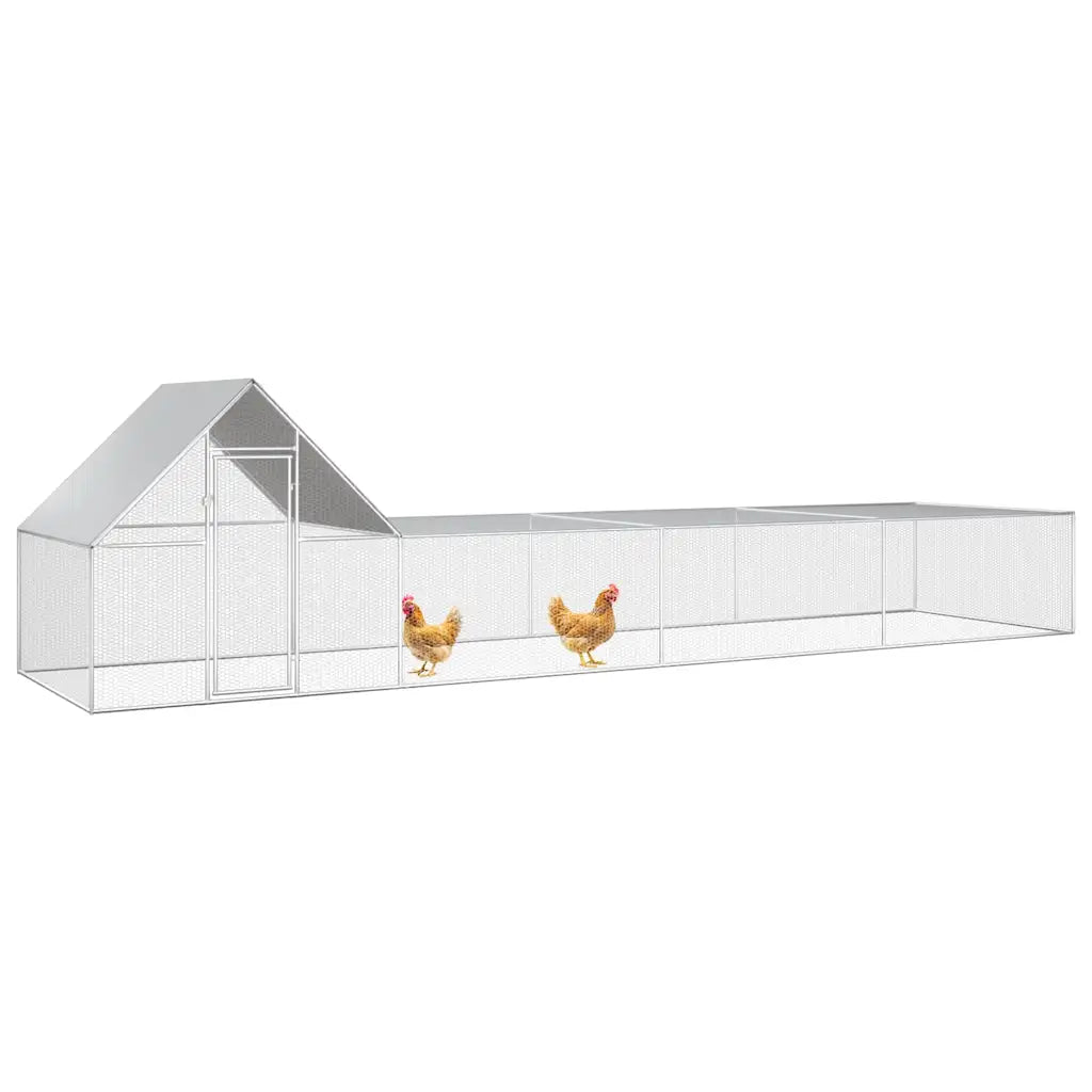 Pollaio 8x2x2 m in acciaio zincato