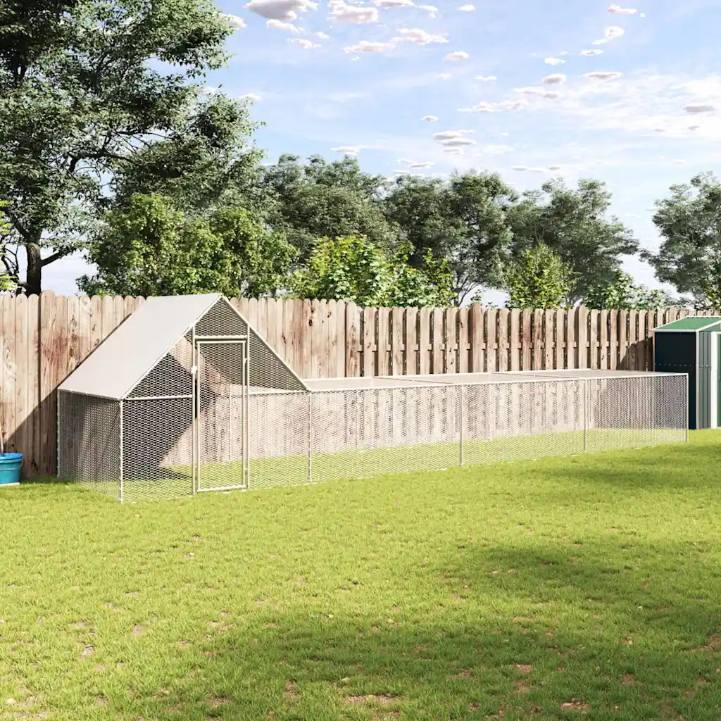 Pollaio 8x2x2 m in acciaio zincato