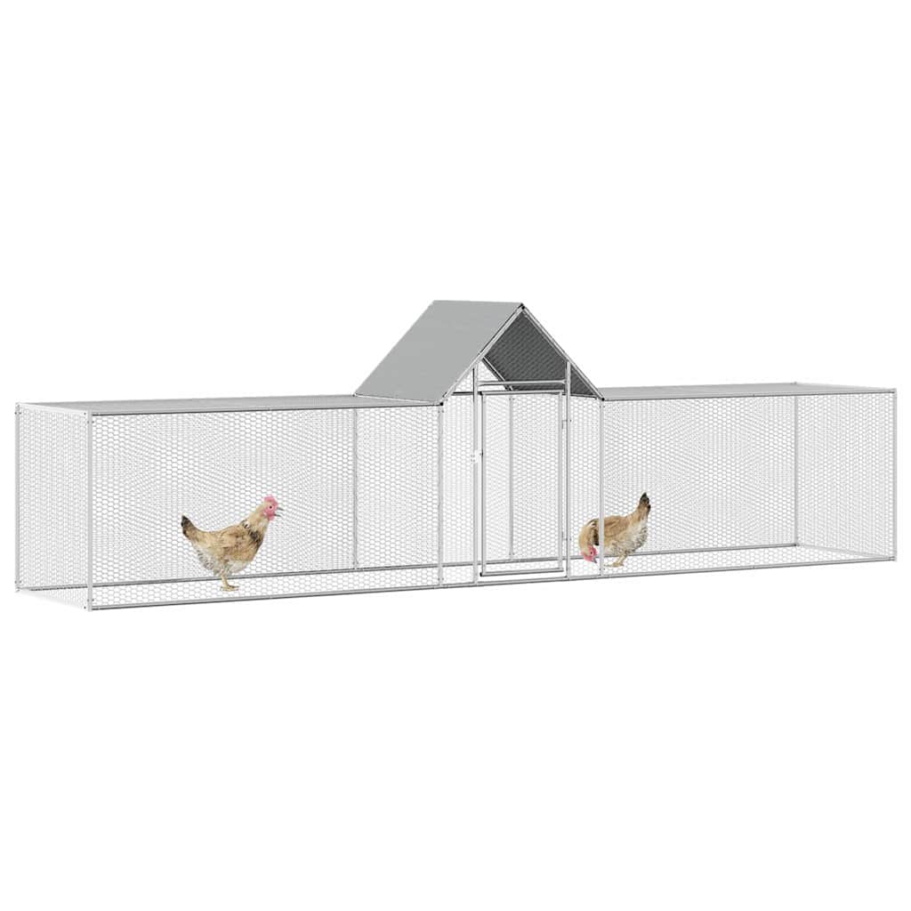 Pollaio 5x1x1,5 m in Acciaio Zincato