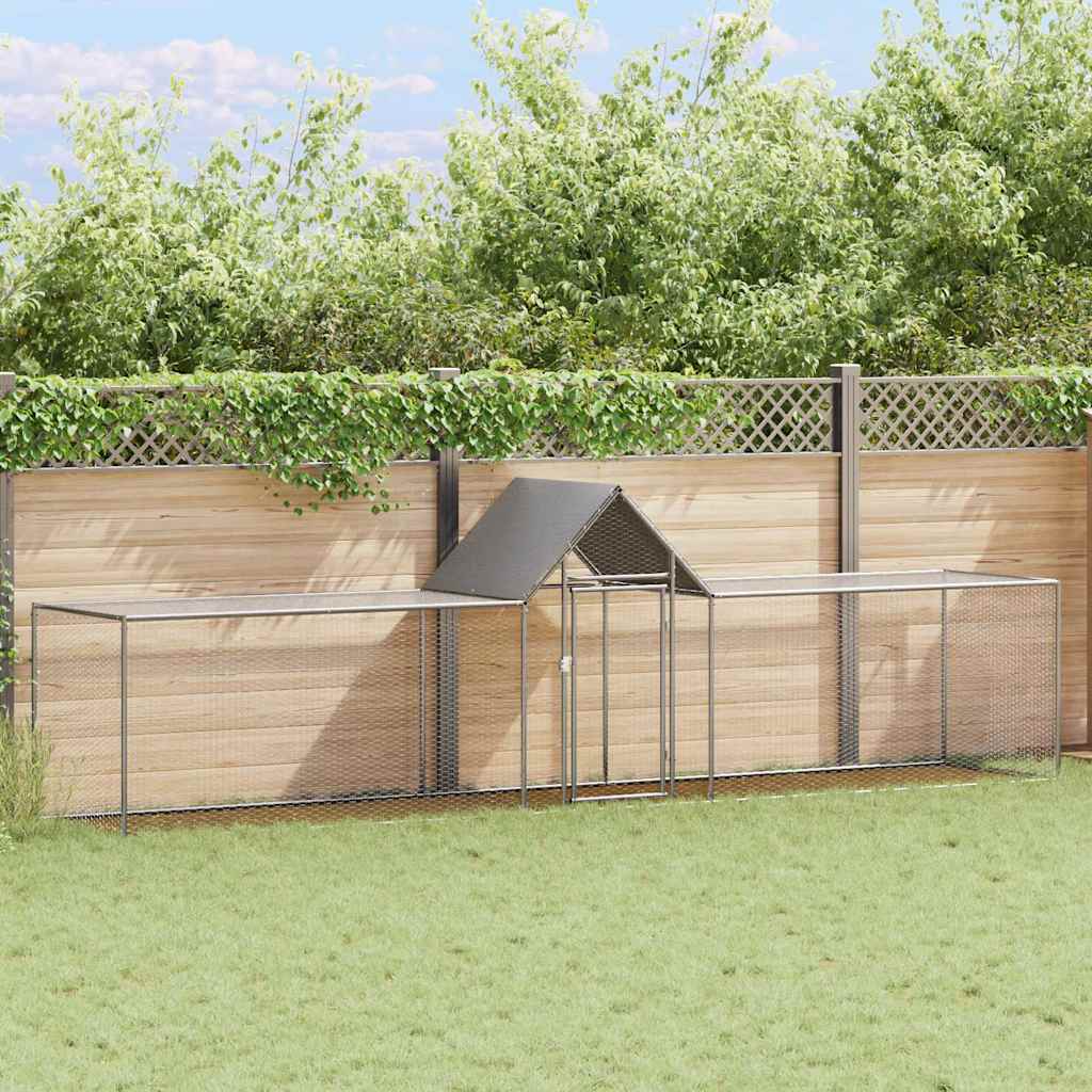 Pollaio 5x1x1,5 m in Acciaio Zincato