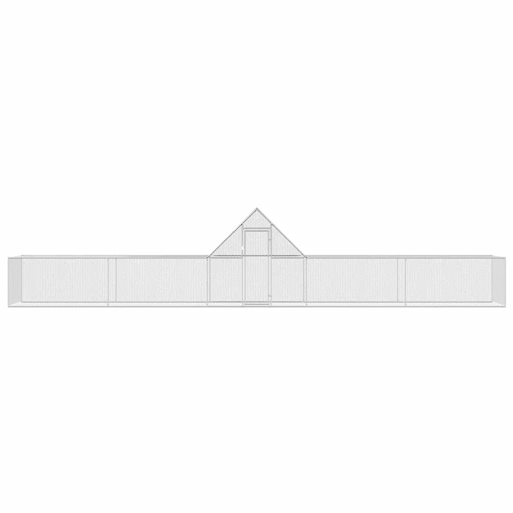 Pollaio 10x2x2 m in acciaio zincato