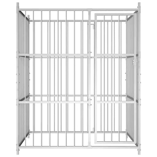 Canile da esterno 150x150x185 cm in acciaio zincato