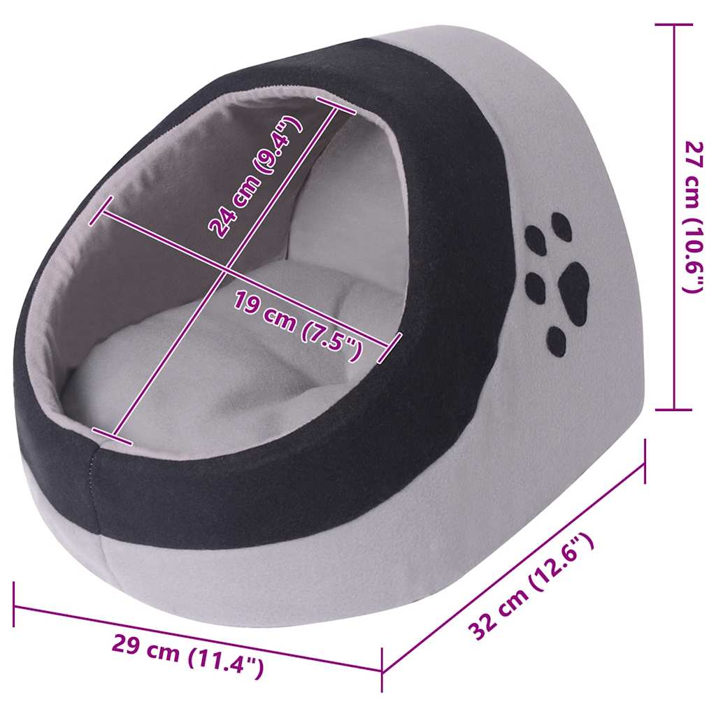 Cuccia per Gatti Grigio e Nero M