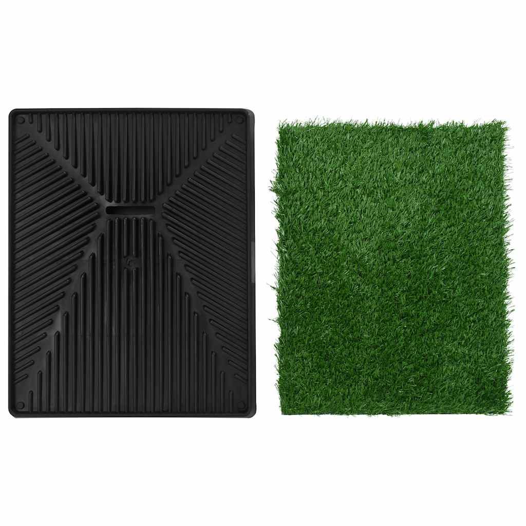Toilette Animali 2pz Vassoio e Prato Finto Verde 63x50x7cm WC