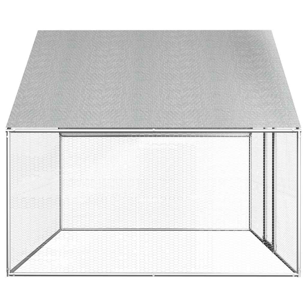 Gabbia per Polli da Esterno 2,75x2x1,92m in Acciaio Zincato