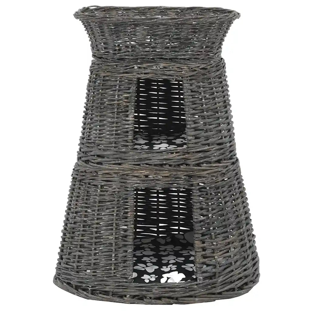 Ceste per gatti con cuscini 3 pz 47x34x60 cm salice naturale
