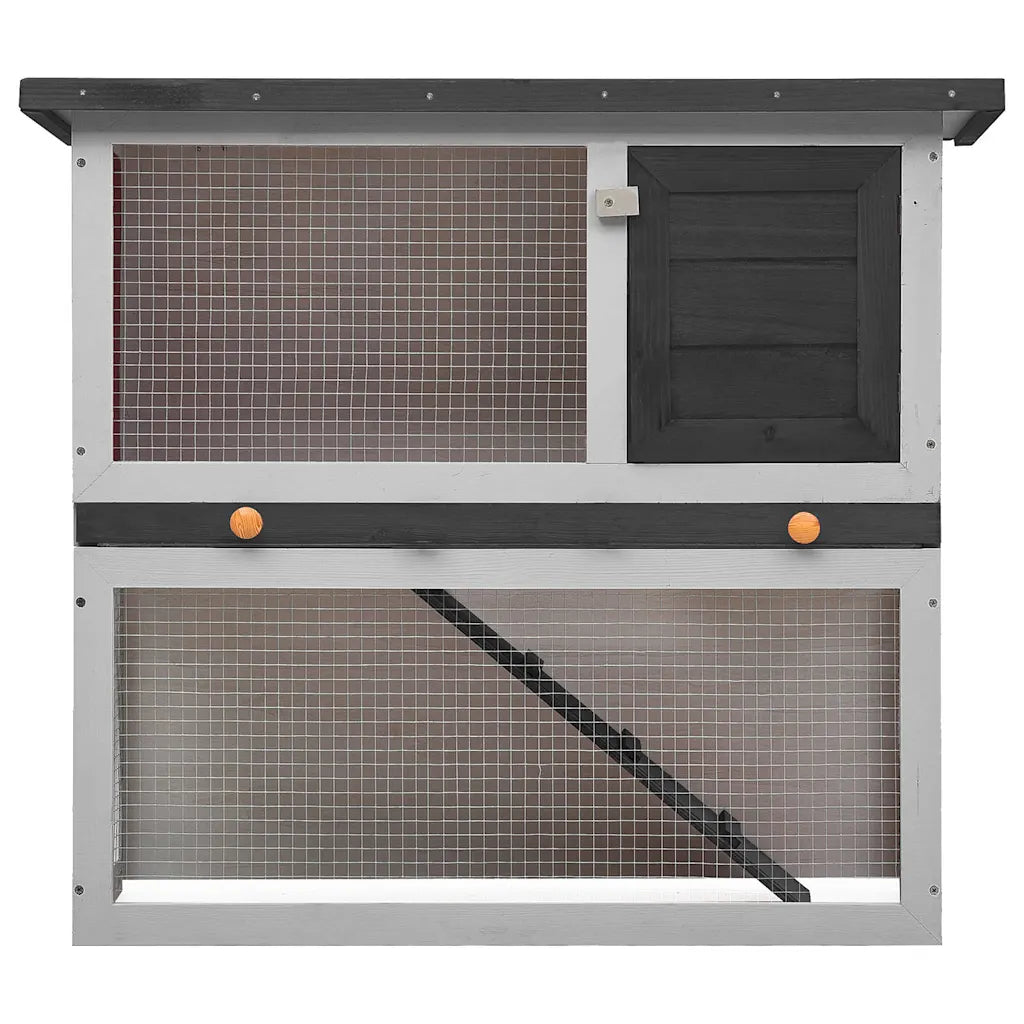 Conigliera per esterni con 1 porta in legno 90x45x80 cm